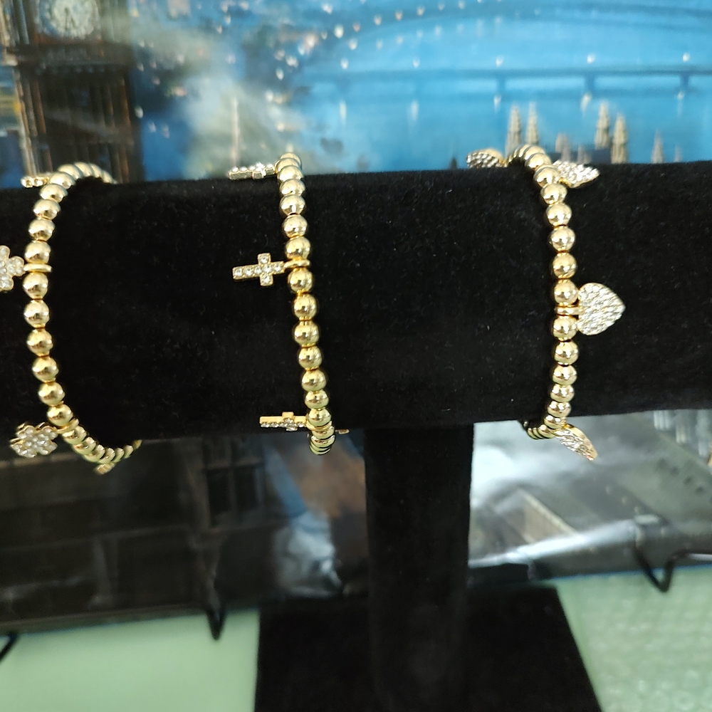 BaubleBar Gold Pisa Beaded Bracelet